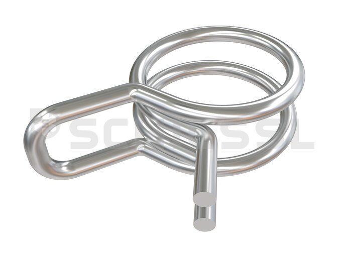 Sauermann double wire clamp f. PVC hose, transparent 10mm (25pcs)