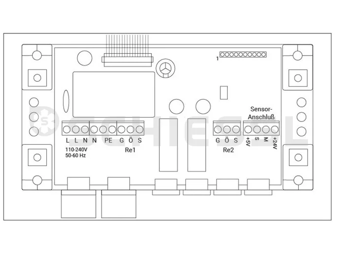 Schabus Gaswarngerät Aufputz GAS ALARM GX-A1+ ohne Sensor
