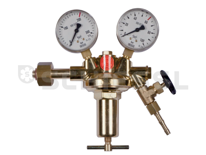Cylinder pressure reducer F60/200 0-60 bar 7/16" UNF for CO2/argon
