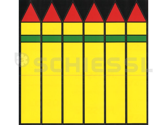 Stickers direction arrows flammable green for pipeline (1 set = 6 pieces)
