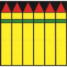Adesivo frecce di direzione infiammabile verde per condotta (1 set = 6 pezzi)
