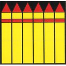 Stickers direction arrows flammable red for pipeline (1 set = 6 pieces)