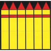 Stickers direction arrows flammable red for pipeline (1 set = 6 pieces)