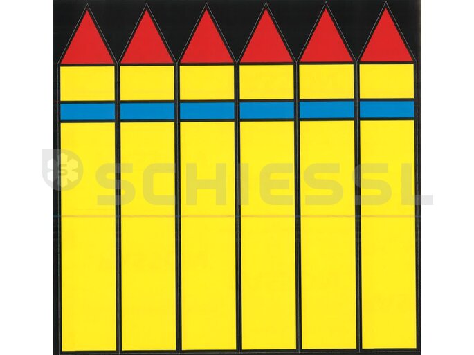 Adesivo frecce di direzione infiammabile blu per condotta (1 set = 6 pezzi)