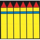 Stickers direction arrows flammable blue for pipeline (1 set = 6 pieces)