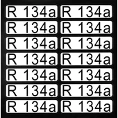 Stickers for direction arrows R134a (1 set = 14 pcs)