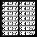 Stickers for direction arrows R449A (1 set = 14 pcs)