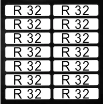 Aufkleber für Richtungspfeile brennbar R32 (1 Satz = 14 St.) brennbar