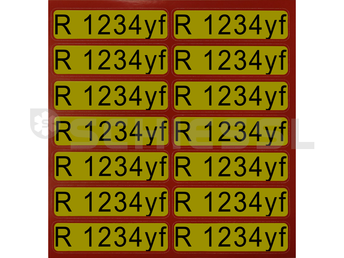Adesivi per frecce di direzione infiammabile R1234yf (1 set = 14 pezzi) infiammabile