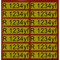 Stickers for direction arrows flammable R1234yf (1 set = 14 pcs) flammable