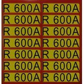 Aufkleber für Richtungspfeile brennbar R600A (1 Satz = 14 St.) brennbar