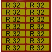 Adesivi per frecce di direzione infiammabile R32 (1 set = 14 pezzi) infiammabile