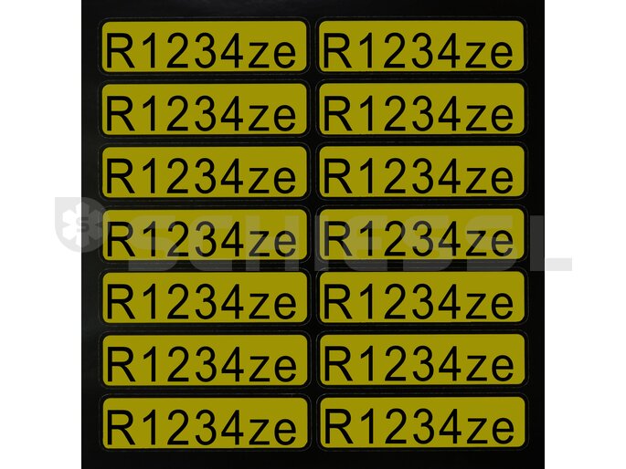 Aufkleber für Richtungspfeile R1234ze (1 Satz = 14 St.)