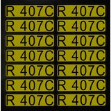 Stickers for direction arrows R407C (1 set = 14 pcs)