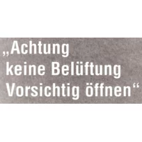 PKW Aufkleber ADR Schrift weiß ACHTUNG KEINE BELÜFTUNG