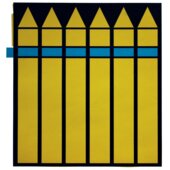 Sticker direction arrow refrigerant blue for pipeline (1 set = 6 pieces)