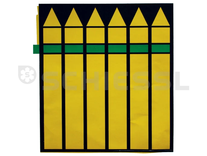 Sticker direction arrow refrigerant green for pipeline (1 set = 6 pieces)