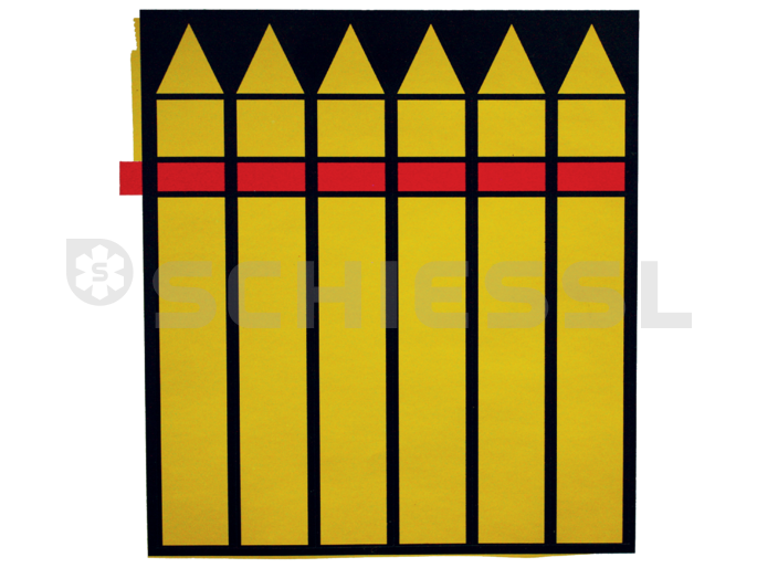 Sticker direction arrow refrigerant red for pipeline (1 set = 6 pieces)