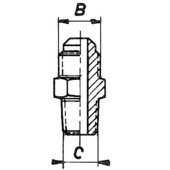 Screw-in connecting pieces conical EK 7/16''UNFx1/4''NPT