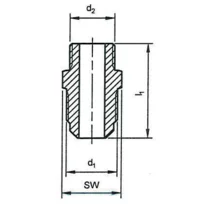 Screwed connecting pieces cylindrical N 18xR3/4''