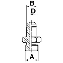Manometer connection nipple MAN M12x1,5x7/16''UNF