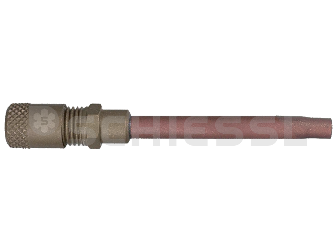 Schraderventil Lötstutzen mit Kupferrohr A-31002 m.CU-Rohr 1/8"NPT m.Ventil Kappe