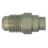 Schrader valve solder socket without copper pipe A-31720-M-G 7/16"UNFx6/8/10mm w. valve cap