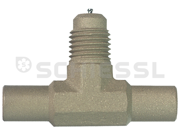 Schrader valve T-piece solder VT 2-4  6mm x7/16"UNFx6mm (A-31134)