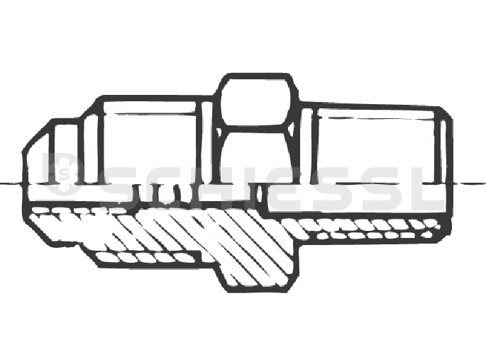 Schrader screw-in connecting piece A 31484 S-EK 7/16''UNFxR1/4''NPT