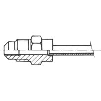 Schrader valve solder socket with copper pipe A-31006 S-HSR 7/16"UNFx3/8"SAE w. V &amp; K