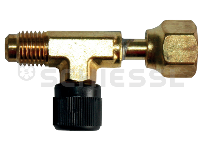 Schrader valve T-piece screw VTS 4-4 7/16"UNF o x o x i with nut