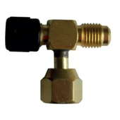 Schrader valve T-piece screw VTS 6-4 7/16"UNF o x i x o with nut