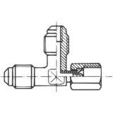 Schrader valve T-piece screw A-31851 7/16"UNF o x o x i with nut