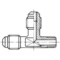 Schrader valve T-piece screw VT 3-4A 7/16"UNFx1/8"NPT