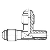 Schrader valve T-piece screw VT 3-4A 7/16"UNFx1/8"NPT