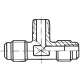 Schrader valve T-piece screw A 31512 7/16"UNFx1/8"NPTx7/16"UNF