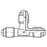 Schrader valve T-piece screw VT 2-4 7/16"UNFx7/16"UNF o x o x o
