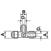 T-fitting reduced TR 3/4''x5/8'’ UNF