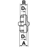 Connection nipple reduced VR G1/4''UNFx7/16''UNF