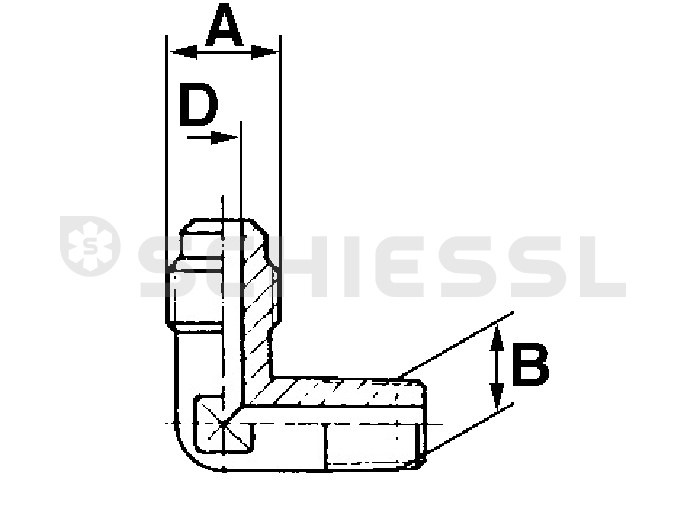angle piece conical WK 5/8''UNFx1/4''NPTF