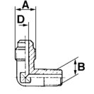 angle piece conical WK 5/8''UNFx1/4''NPTF