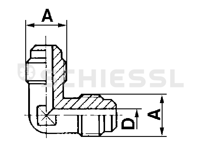 Angle piece WN 7/8''UNF