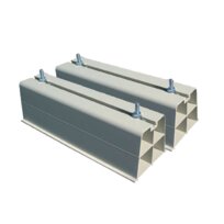 Tecnosystemi kit mensola da pavimento 350mm Base 350 avorio con 2 viti