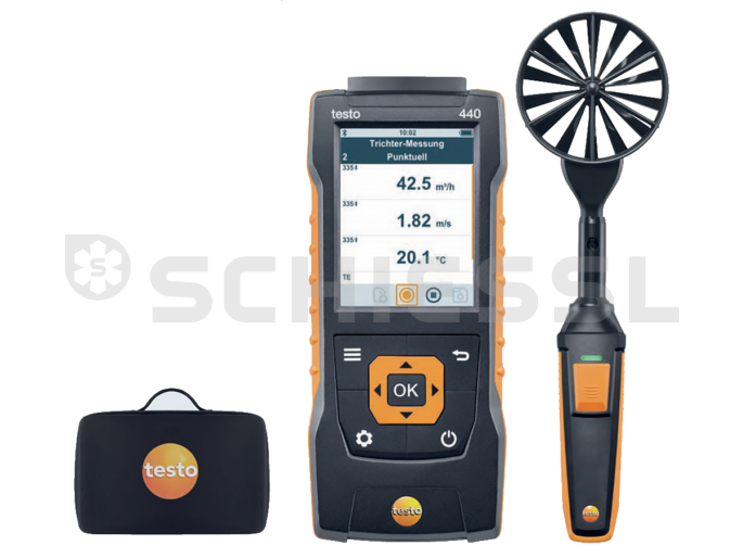 Testo climate measuring instrument with bluetooth testo 440 100mm-impeller-set 0563 4403
