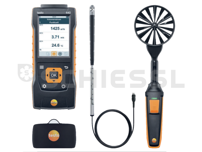 Testo climate measuring instrument with bluetooth testo 440 flow combi set 2 0563 4407