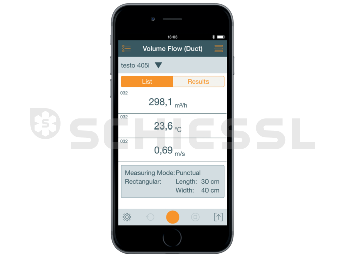 Testo Thermo-Anemometer testo 405i Smartphonebedienung