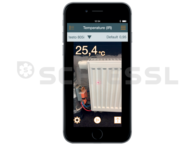  805i Smartphonebedienung Testo Infrarot-Thermometer