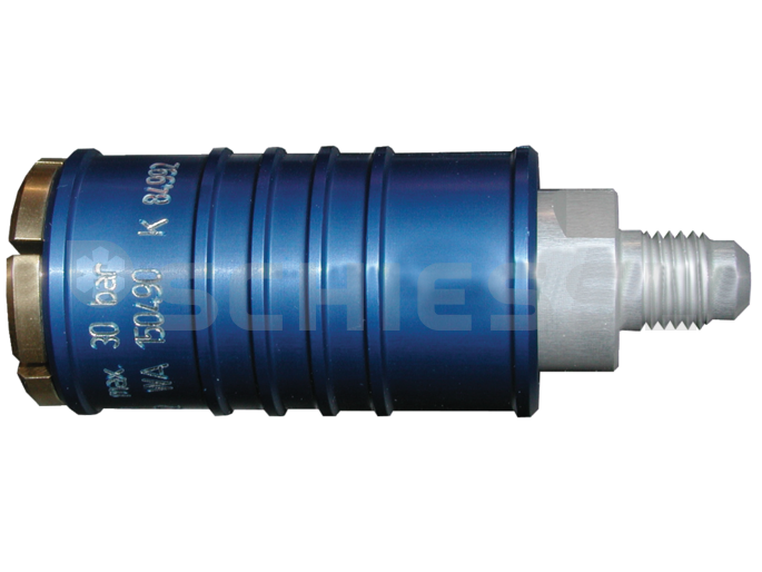 WEH filling adapter f. refrigeration systems TW111 blue 7/16"-20 UNF straight