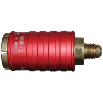 WEH filling adapter f. refrigeration systems TW111 red 7/16"-20 UNF straight