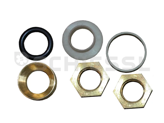 Wieland Befestigungs Set 1/2'' f.WRK je 2x Mutter,Scheibe,O-Ring,Hülse,Ring
